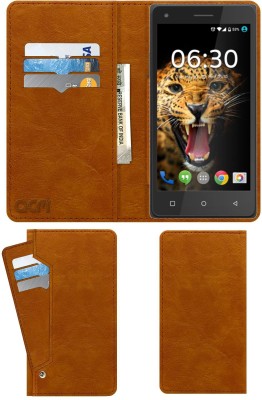 ACM Flip Cover for Zen Admire Fab Q Plus(Gold, Cases with Holder, Pack of: 1)