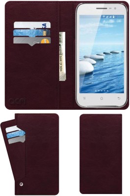 ACM Flip Cover for Spice Mi-505 Stellar Horizon Pro(Maroon, Cases with Holder, Pack of: 1)