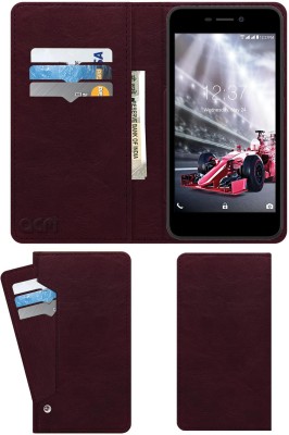 ACM Flip Cover for Intex Aqua Zenith 4g(Maroon, Cases with Holder, Pack of: 1)