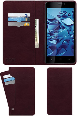 ACM Flip Cover for Iball Andi 5q Cobalt Solus(Maroon, Cases with Holder, Pack of: 1)