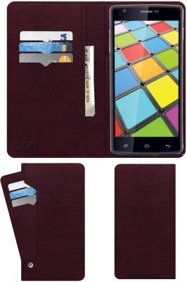 ACM Flip Cover for Iball Andi 5u Platino(Maroon, Cases with Holder, Pack of: 1)