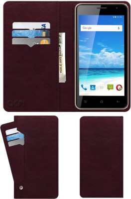 ACM Flip Cover for Swipe Konnect Prime 4g(Maroon, Cases with Holder, Pack of: 1)