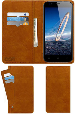 ACM Flip Cover for Karbonn Aura 9(Gold, Cases with Holder, Pack of: 1)