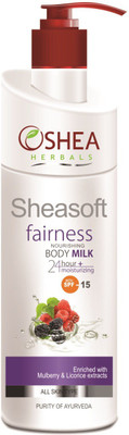 

Oshea Herbals Sheasoft Fairness Nourishing Body Milk SPF 15 (250 ml)(250 ml)