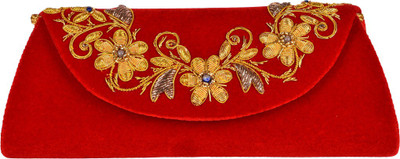 

Himalaya Handicraft Party Red Clutch