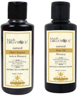 

Khadi Organique AMLA BHRINGRAJ HAIR CLEANSER(SHAMPOO),BHRINGRAJ HAIR OIL COMBO PACK 420 ML (PACK OF 2)(Set of 2)