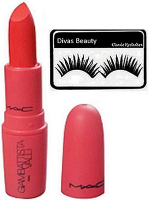 

divas beauty Eyelashes & Giambattista valli Capricious shade Lipstick(Set of 2)