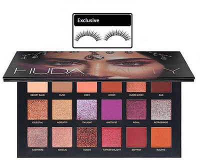 

Exclusive Eyelashes, Huda Beauty Desert Dusk Eye shadow Palette(Set of 2)