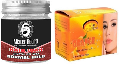 

Pink Root Orange Bleach 250gm WITH Mister Beard Hair Wax Normal Hold 100gm(Set of 2)