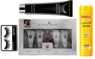 

fancify Eyelashes , Diamond Facial kit , Sun Expert Sunscreen Lotion, Blur Perfect Makeup Primer, 30g(Set of 4)