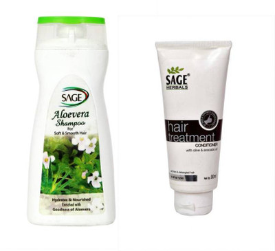 

Sage Herbals Combo Of Aloe Vera Shampoo & Hair Treatment Conditioner (Set of 2)(Set of 2)