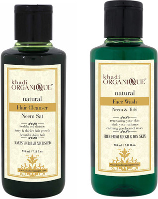 

Khadi Organique NEEM SAT HAIR CLEANSER(SHAMPOO),NEEM TULSI FACE WASH COMBO PACK 420 ML (PACK OF 2)(Set of 2)