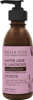 

Bella Vita Organic Kaffir Lime & Lavender Hair Conditioner with Organic Argan Oil, 200 ml for Intense Moisturising of Thin, Dry, Weak & Brittle Hair | Made in Thailand | SLES & Paraben Free | Complete Hair Nourishment(200 ml)