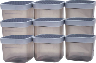 KUBER INDUSTRIES Plastic Grocery Container  - 250 ml(Pack of 9, Grey)