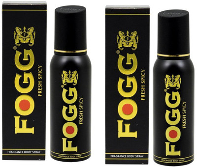 

Fogg Fresh Spicy Body Spray - For Men & Women(240 ml, Pack of 2)