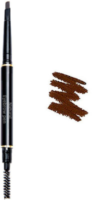 

Natural brown dark brown thick eyebrow pencil with brush eyebrow definer brow powder pen long lasting waterproof(dark brown)