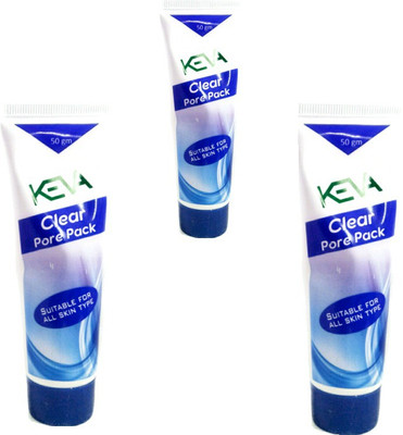 

Keva CLEAR PORES HERBAL PACK FOR ALL SKIN TYPES BLEND OF AMLA ALOEVERA AND BHRINGRAJ pack of 3(50 g)