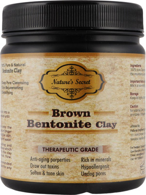 

Nature's secret Brown Bentonite Clay Powder Organic. Use for Clay Mask Detox Etc. Healing Detoxifying Useful on Oily Skin. Cosmetic-grade. (453 gm / 16 oz / 1 lb) (Brown)(5 ml)