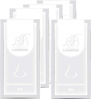 

LANBENA Deep Cleansing Nose Strips (Pack of 5) : Blackhead Remover, Bamboo Charcoal & Plants Ingredients(1 g)