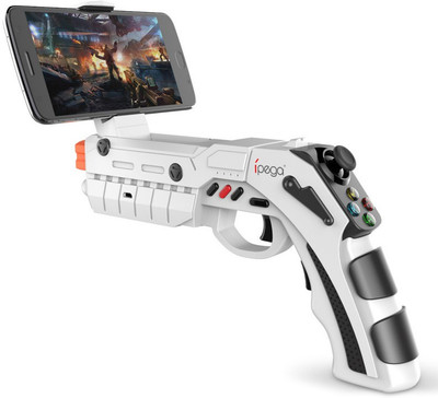 

IPEGA PG9082 Bluetooth Shooting AR Gun Game Magic Gun Handle Controller Game Controller Gamepad Joystick Gamepad(white & grey, For Android, iOS)