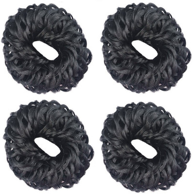 

KYT Hair Rubber band Black Color Stylish Hair Rubber Bands For Women / Girls (set of 4 pcs) Rubber Band(Black)
