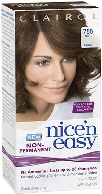 

Clairol Nice 'N Easy Non-Permanent Hair Color 755 Light Brown 1 Kit Hair Color(Light Brown)