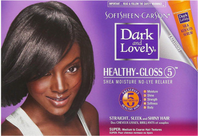 

Softsheen Carson Dark and Lovely Healthy-Gloss 5 Shea Moisture No-Lye Relaxer - Super Hair Color(Black)
