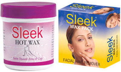 

sleek hot wax250 facial hair remover Wax(330 g, Set of 2)
