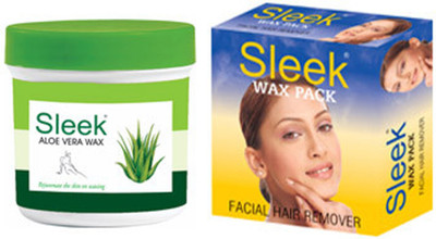 

sleek aloe vera wax 250 facial hair remover Wax(330 g, Set of 2)