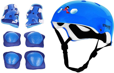 

Strauss Protective Gear Set for Kids, (Blue) Skating Kit