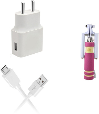 DAKRON Wall Charger Accessory Combo for OPPO F9(White)