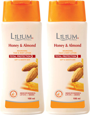 

Lilium Herbal Honey & Almond Body Lotion Pack of 2(100 ml)