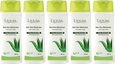 

Lilium Herbal Aloe Vera Moisturizer Body Lotion Pack of 5(100 ml)