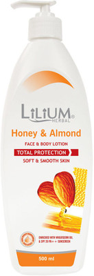 Lilium Herbal Honey & Almond Body Lotion Pack of 1(500 ml)