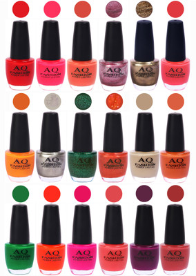 

AQ Fashion Hot Shade Gel Nail Polish Combo 958 Multicolor(Pack of 18)