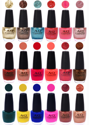 

AQ Fashion Hot Shade Gel Nail Polish Combo 984 Multicolor(Pack of 18)