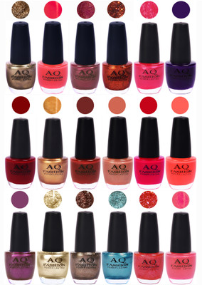 

AQ Fashion Hot Shade Gel Nail Polish Combo 987 Multicolor(Pack of 18)