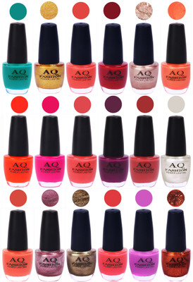 

AQ Fashion Hot Shade Gel Nail Polish Combo 970 Multicolor(Pack of 18)