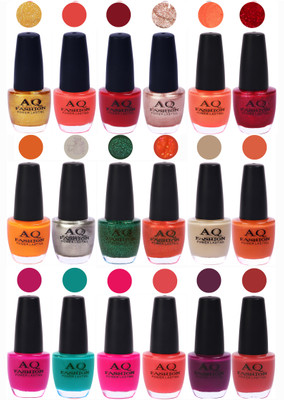 

AQ Fashion Hot Shade Gel Nail Polish Combo 994 Multicolor(Pack of 18)