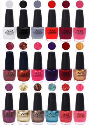 

AQ Fashion Hot Shade Gel Nail Polish Combo 988 Multicolor(Pack of 18)