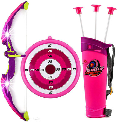 

Toy Arena Pink Power Archery Athlete Practice Begain Actractive and Durable Quality Best Gift(Multicolor)