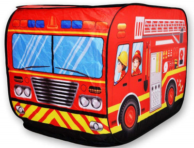 

Laughters Foldable,Portable & Easy to Assemble Pop-Up Fire Engine Truck Tent House for Kids(Red)