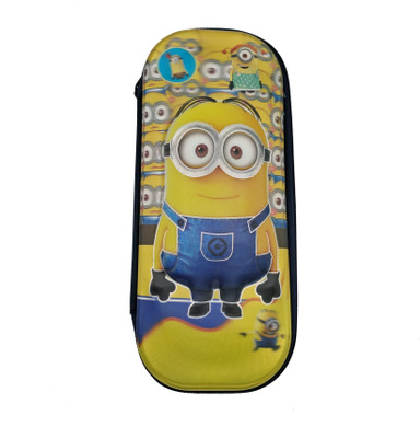 

Qzark Pencil Box pouch Minion Art Canvas Pencil Box(Set of 1, Yellow)