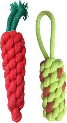 

Pet Needs Durable Pet Teeth Cleaning Chewing Biting Knotted Small Puppy Toys -100% Natural & Safe Cotton-Small Cotton Chew Toy For Dog & Cat