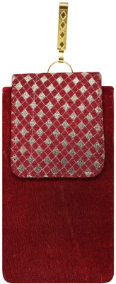 

Bagaholics Ethnic Velvet Saree Mobile Pouch Waist Clip Ladies Purse Mobile Pouch(Maroon)
