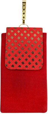 

Bagaholics Ethnic Velvet Saree Mobile Pouch Waist Clip Ladies Purse Mobile Pouch(Red)