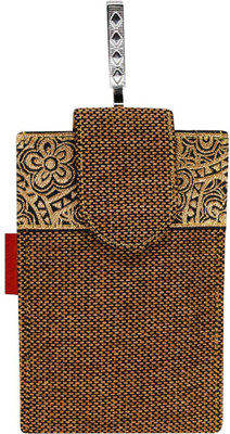 

Bagaholics Ethnic Jute Mobile Pouch with Waist Clip Ladies Purse Mobile Pouch(Brown)