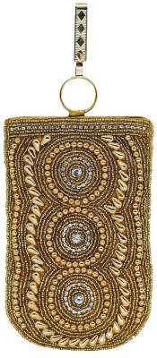 

Bagaholics Ethnic Beads & Pearl Mobile Pouch Mobile Pouch(Gold)