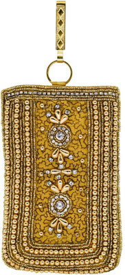 

Bagaholics Ethnic Beads & Pearl Mobile Pouch Mobile Pouch(Gold)