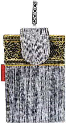 

Bagaholics Ethnic Jute Mobile Pouch with Waist Clip Ladies Purse Mobile Pouch(Grey)